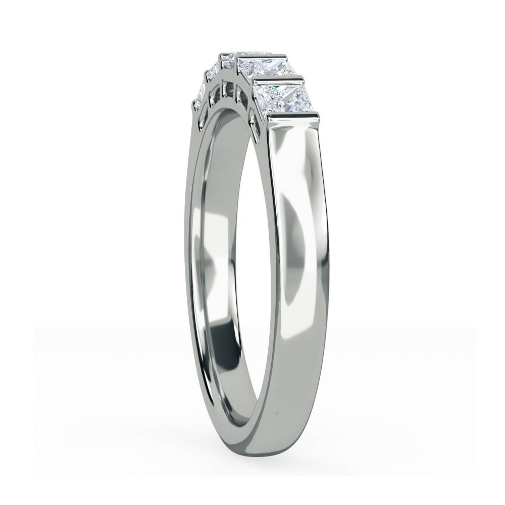 DHMT05111 5 Stone Princess Diamond Half Eternity Ring W