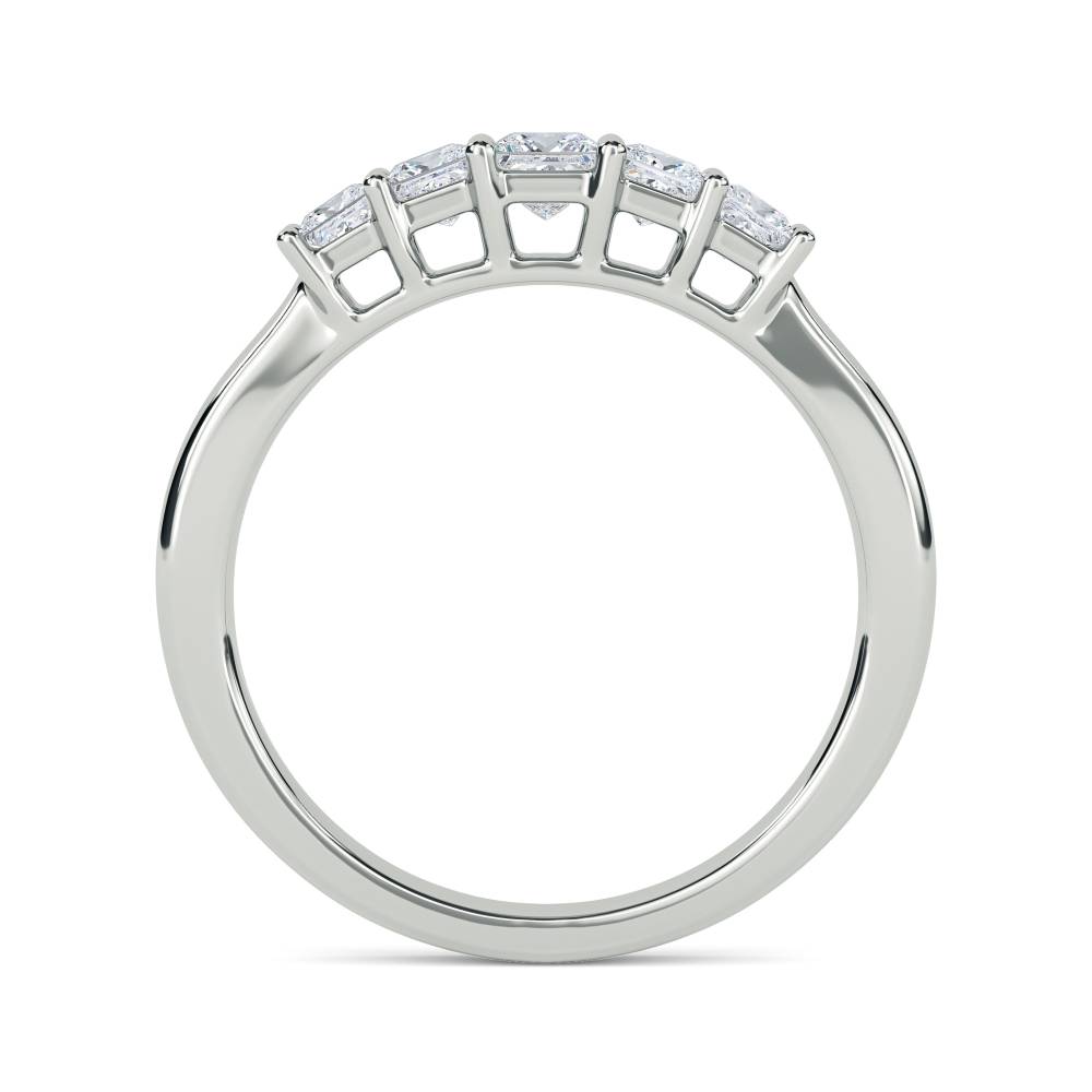 5 Stone Princess Diamond Half Eternity Ring W