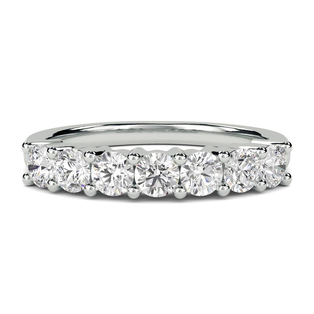 DHMT07065 7 Stone Round Diamond Half Eternity Ring W