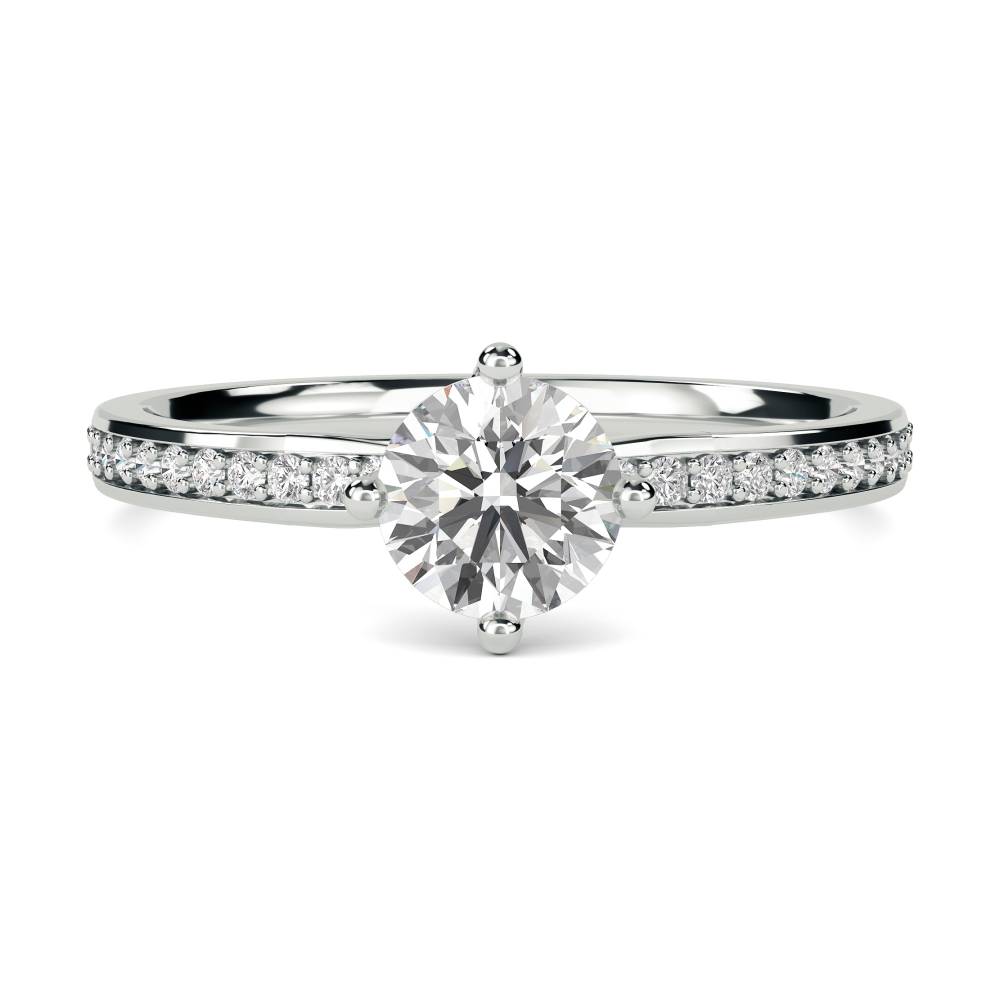 Shoulder Set Diamond Engagement Ring
 W