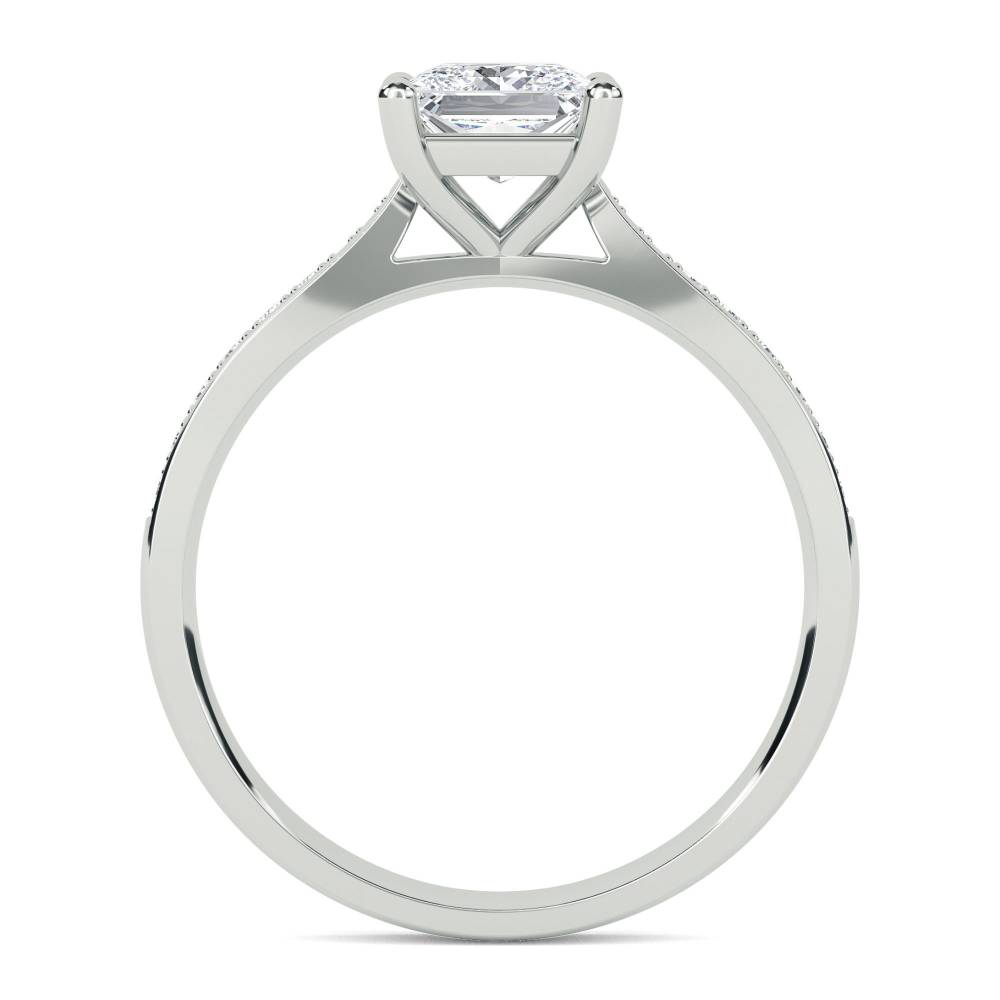 Princess Diamond Shoulder Set Ring W