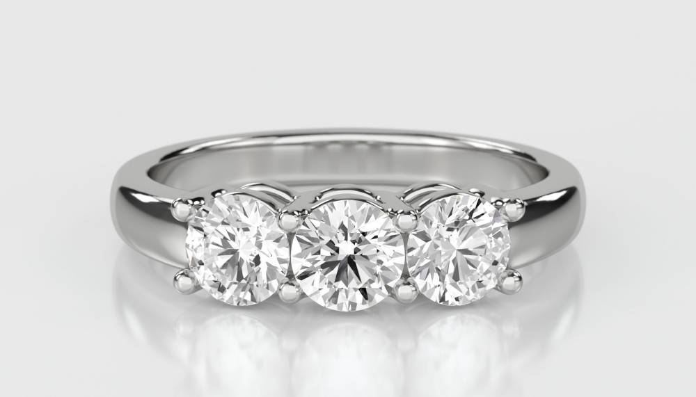 Traditional Round Diamond Trilogy Ring W