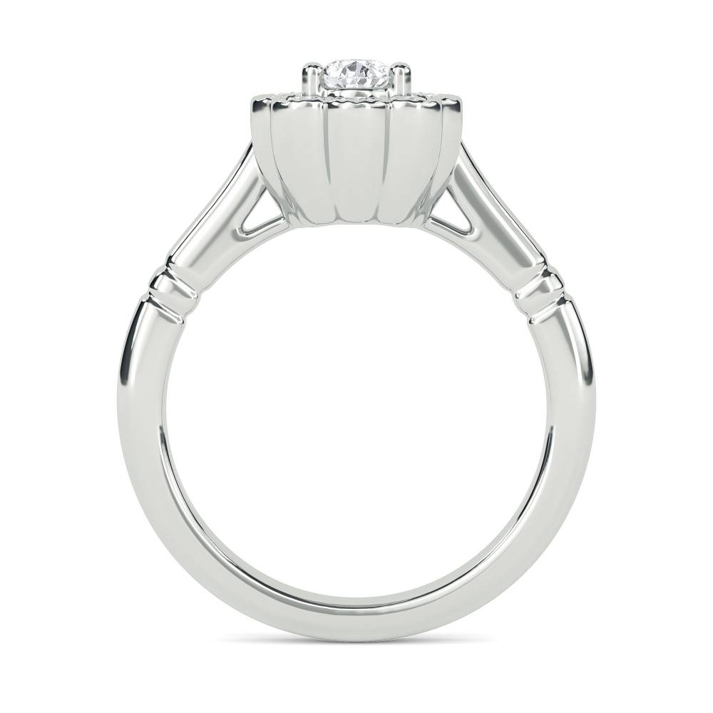 Pear Diamond Milgrain Set Designer Ring W