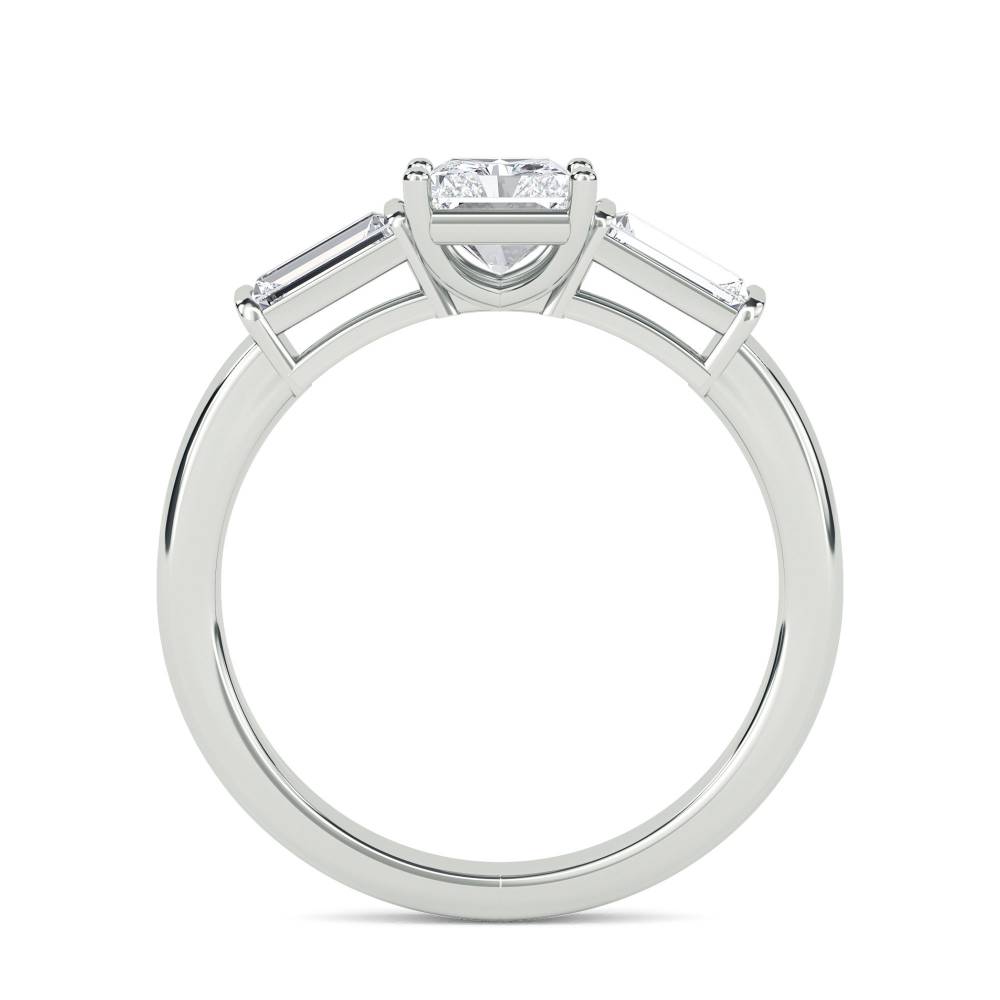 DHRX6610 Elegant Radiant & Baguette Diamond Trilogy Ring W