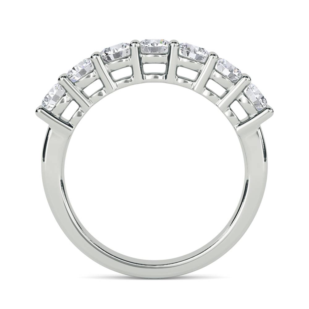 DHRZ0076 7 Stone Round Diamond Half Eternity Ring W
