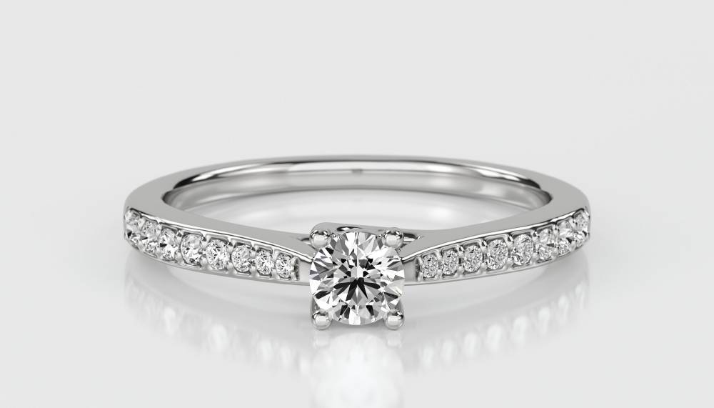 Shoulder Set Diamond Engagement Ring W