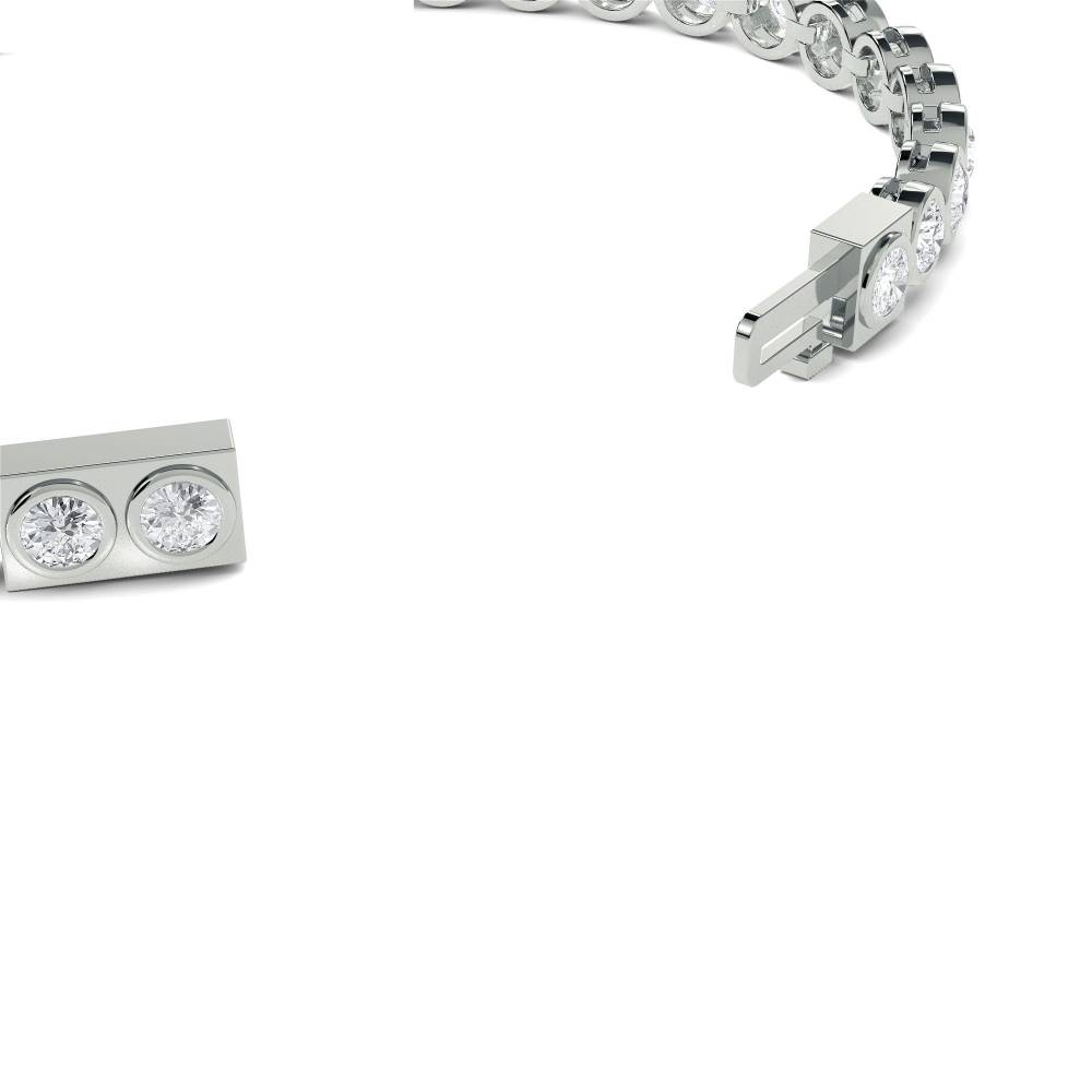 Unique Round Diamond Tennis Bracelet W