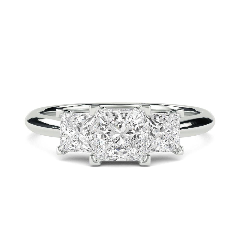 DHT3X101 Classic Princess Diamond Trilogy Ring W
