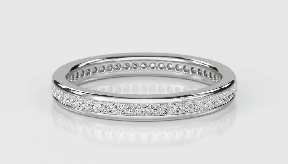 0.50ct VS/EF Princess Diamond Full Eternity Ring W