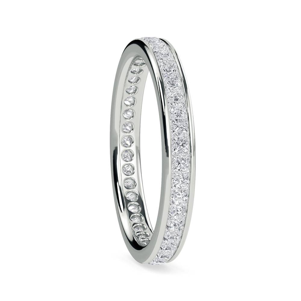 3mm Elegant Princess Diamond Full Eternity Ring W