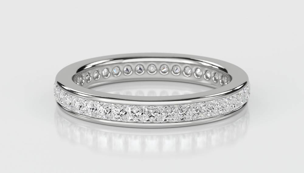 3mm Princess Diamond Full Eternity Ring W