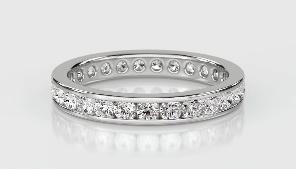 1.00ct Elegant Round Diamond Full Eternity Ring W
