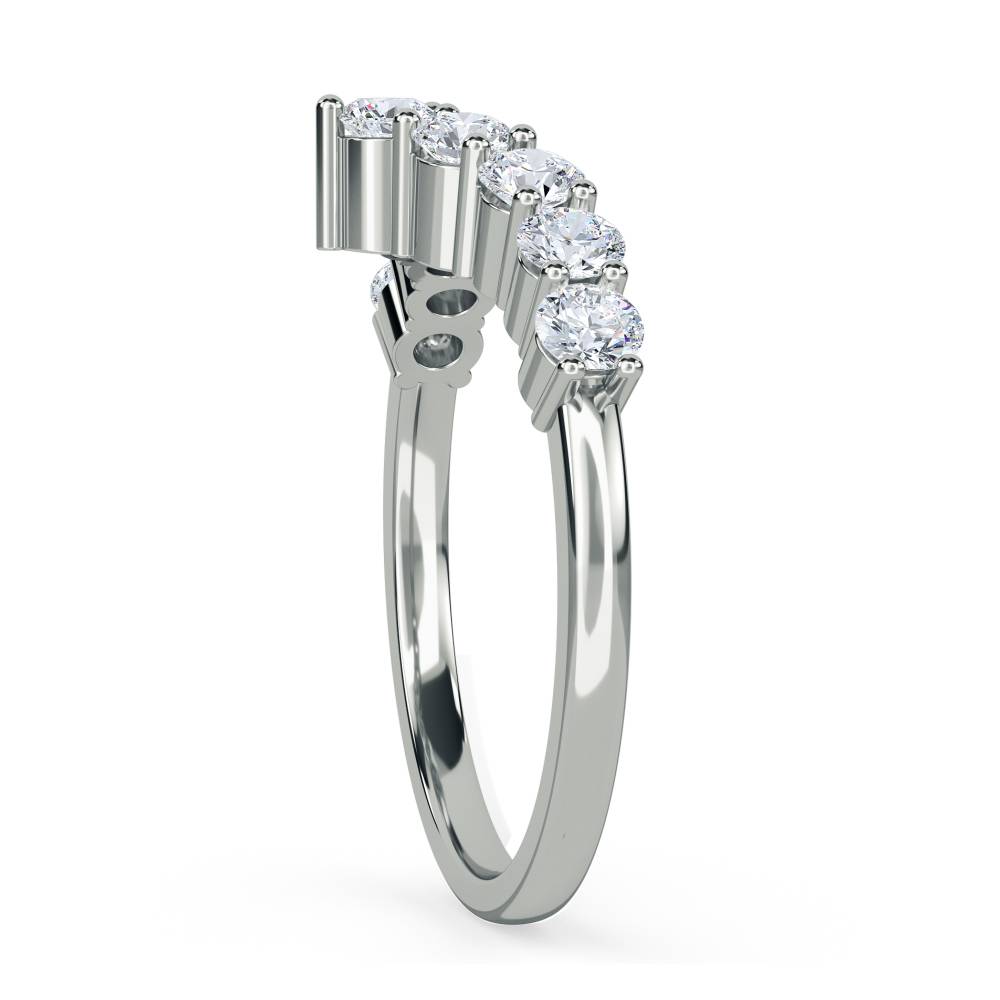 Classic Round Diamond Wishbone Eternity Ring W