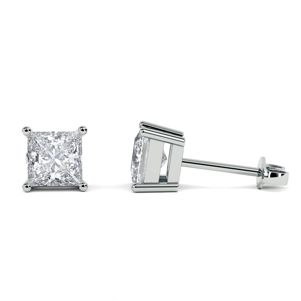 0.15 SI/G-H Traditional Princess Diamond Stud Earrings W