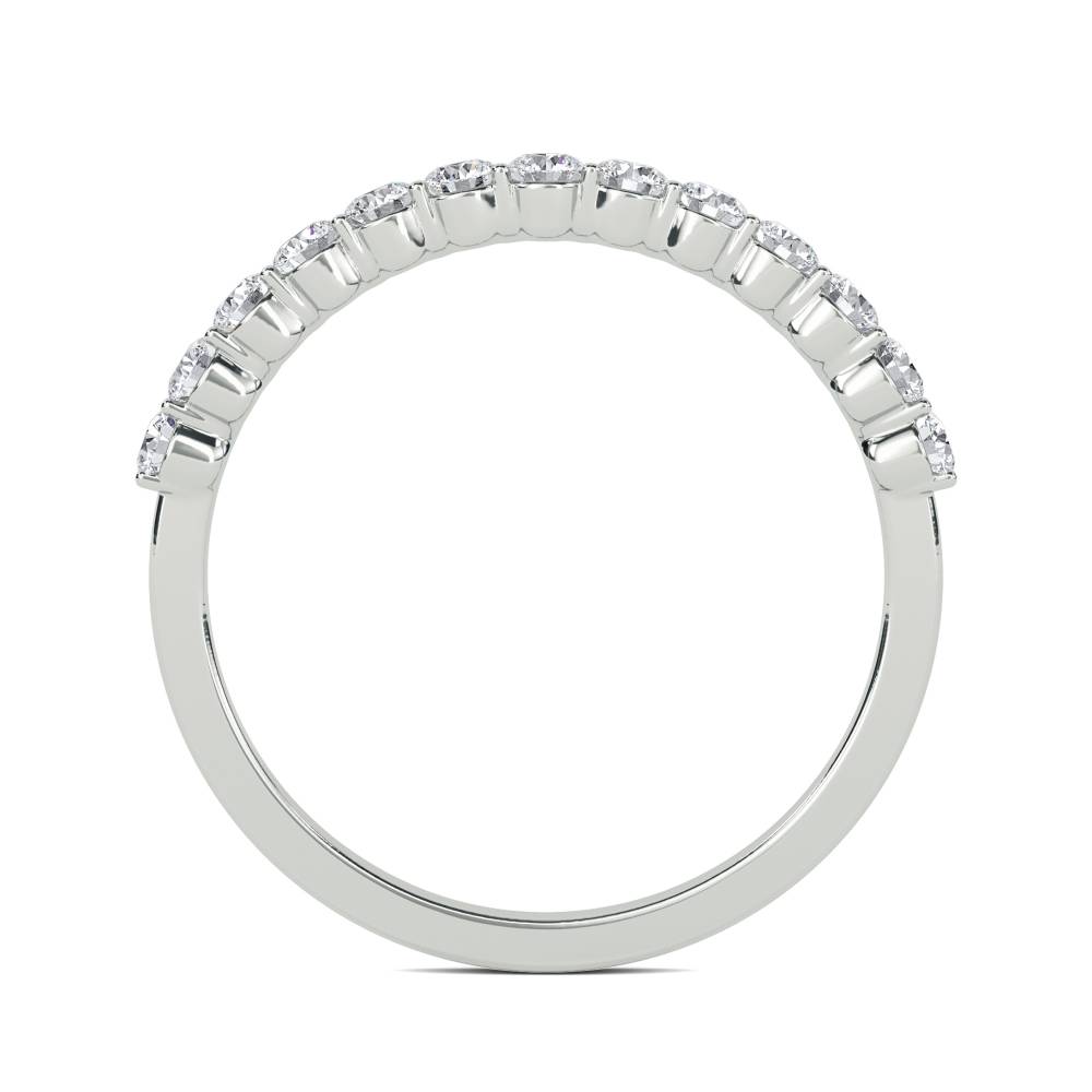 Half Set 2mm Round Diamond Wedding Ring W