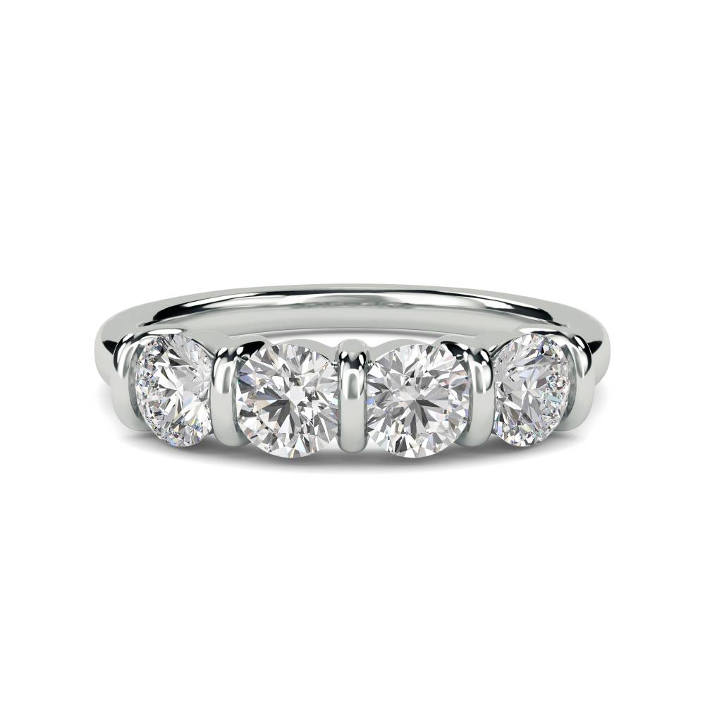 DHHET167 Classic Four Stone Round Diamond Eternity Ring W