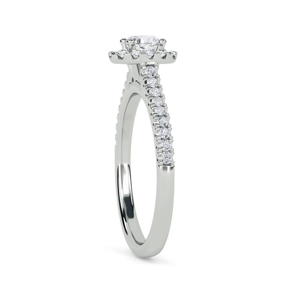 0.50ct Round and Oval Diamond Cluster Ring W