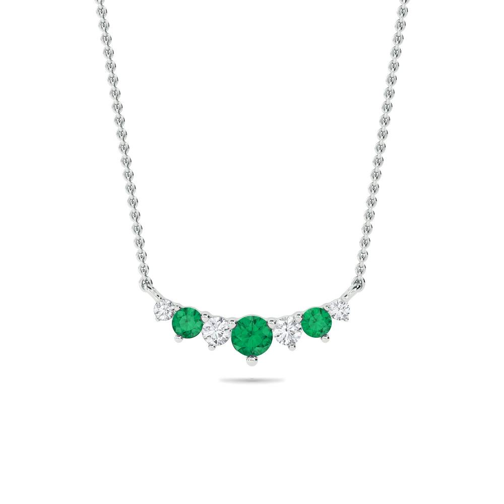 0.35ct Emerald Tiara Necklace W