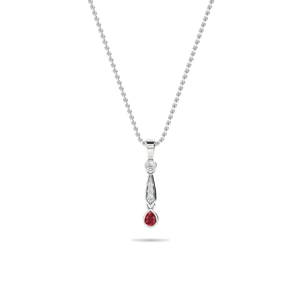 0.30ct Ruby Kite Pendant And Chain W
