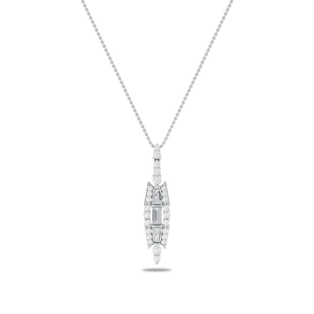 1.07ct Large Reflection Pendant And Chain W
