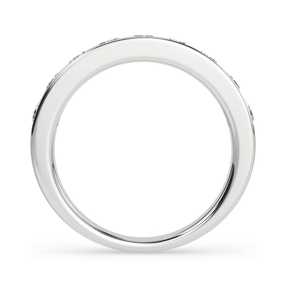 3.5mm Round Diamond Half Eternity Ring W