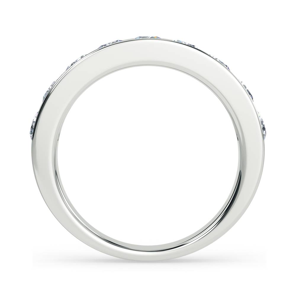 4mm Round Diamond Half Eternity Ring W