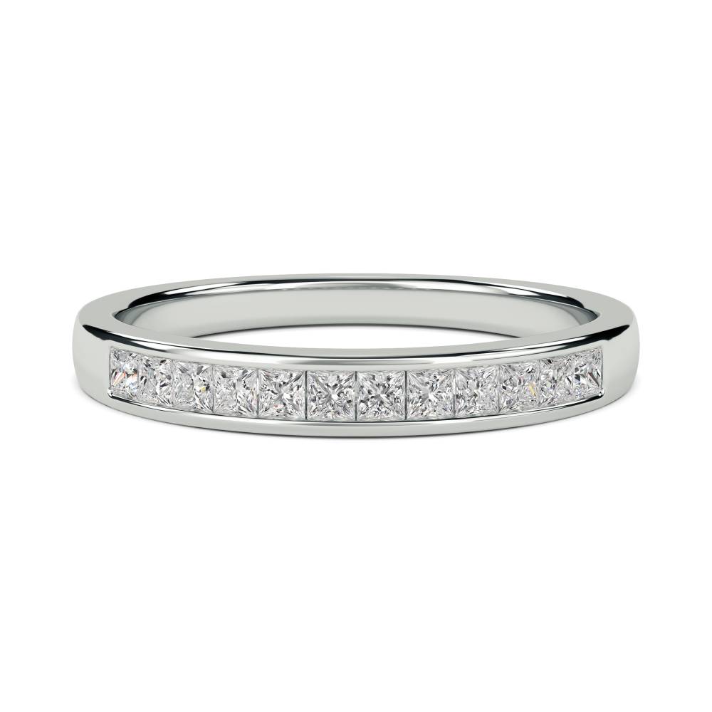 3mm Elegant Princess Diamond Eternity Ring W