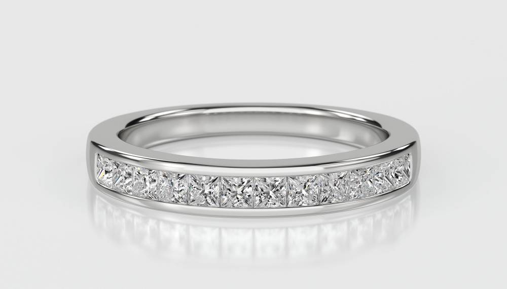 3.5mm Elegant Princess Diamond Eternity Ring W