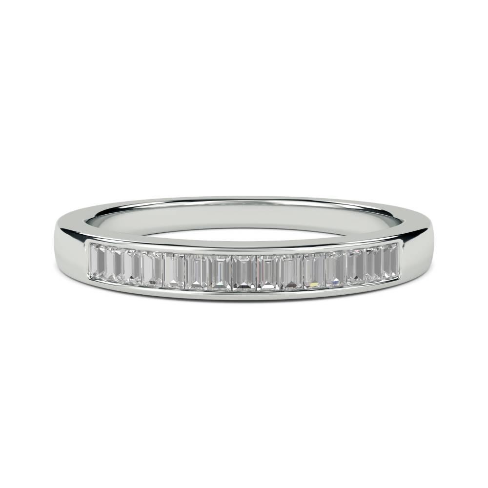 3mm Elegant Baguette Diamond Eternity Ring W