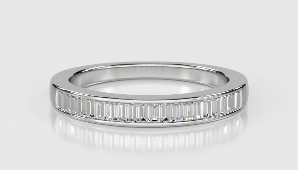 3.5mm Elegant Baguette Diamond Eternity Ring W