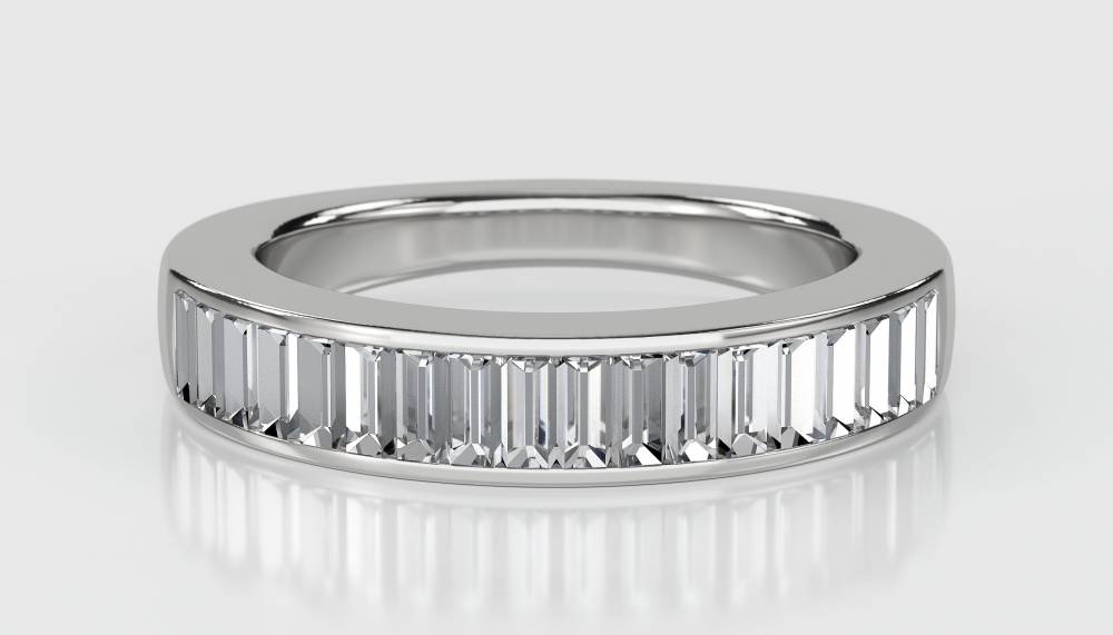 1.00ct Elegant Baguette Diamond Eternity Ring W