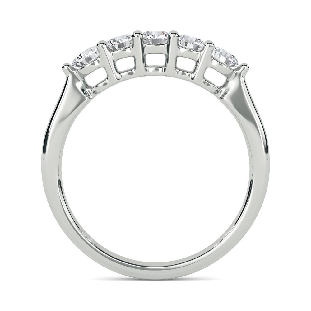 DHMT05112 5 Stone Round Diamond Half Eternity Ring W