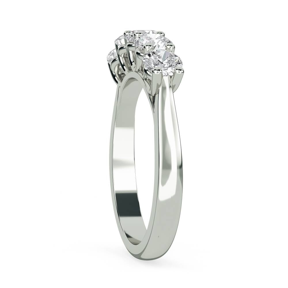 DHMT05126 5 Stone Round Diamond Half Eternity Ring W