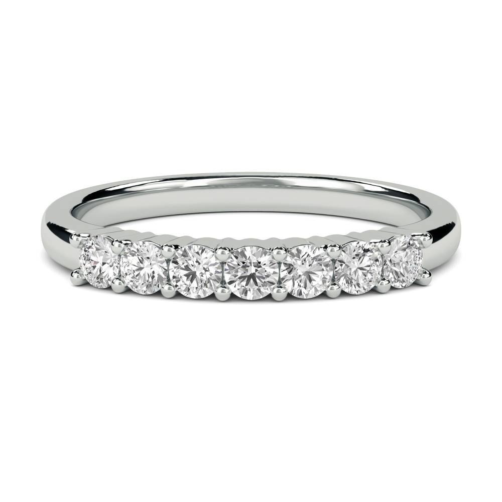 DHMT07053 7 Stone Round Diamond Half Eternity Ring W