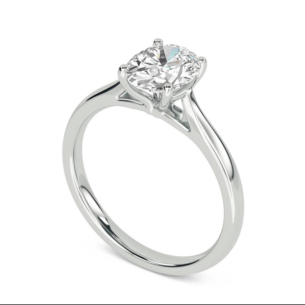 Oval Diamond Engagement Ring W