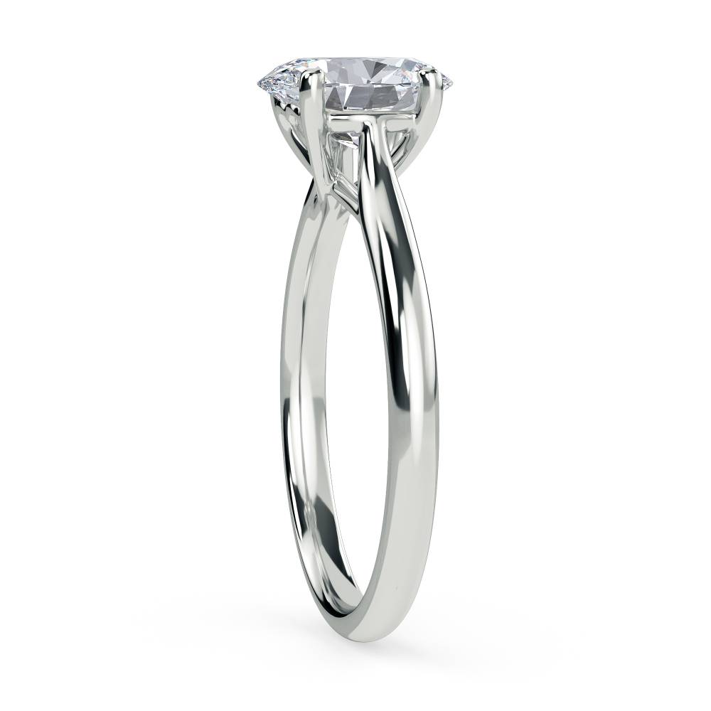 Heart Crossver Oval Diamond Engagement Ring W