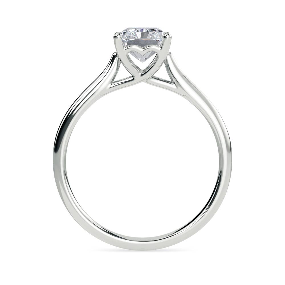 Heart Crossover Radiant Diamond Engagement Ring W