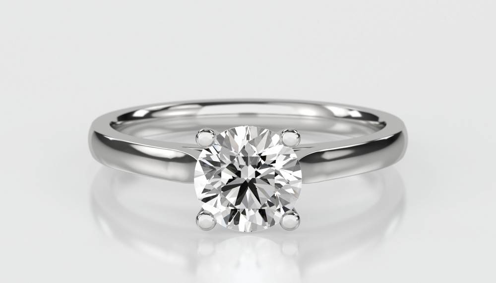 Traditional Round Diamond Solitaire Ring W