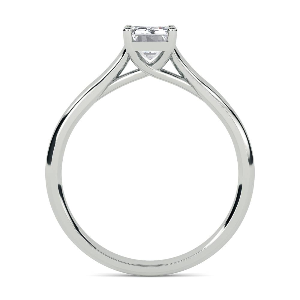 Modern Emerald Diamond Engagement Ring - Diamond Heaven