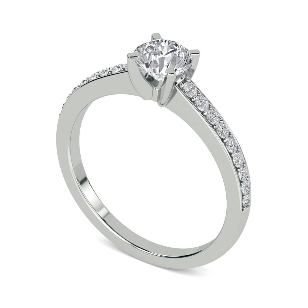 0.50ct Shoulder Set Diamond Engagement Ring W