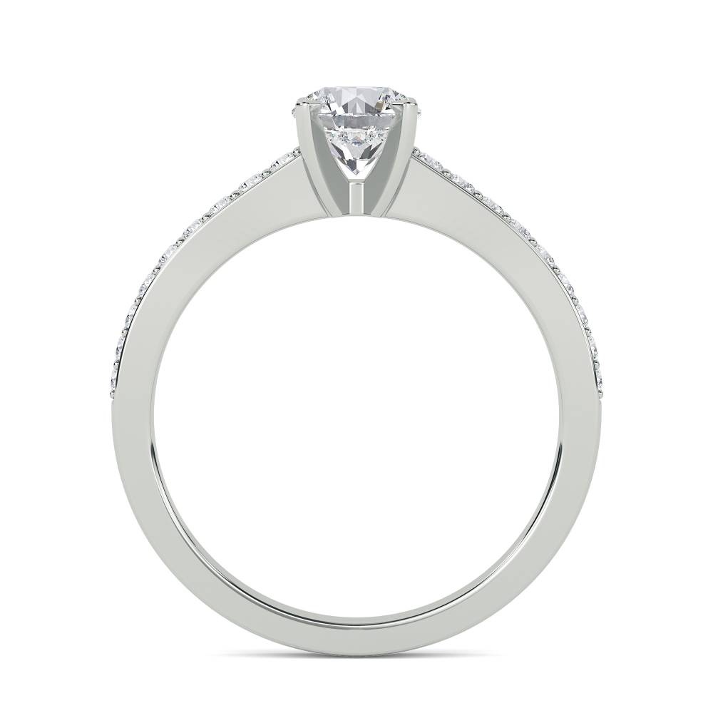 0.50ct Shoulder Set Diamond Engagement Ring W