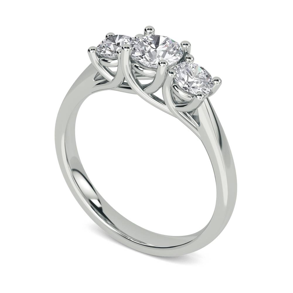 DHRX3390 Lavish Round Diamond Trilogy Ring W