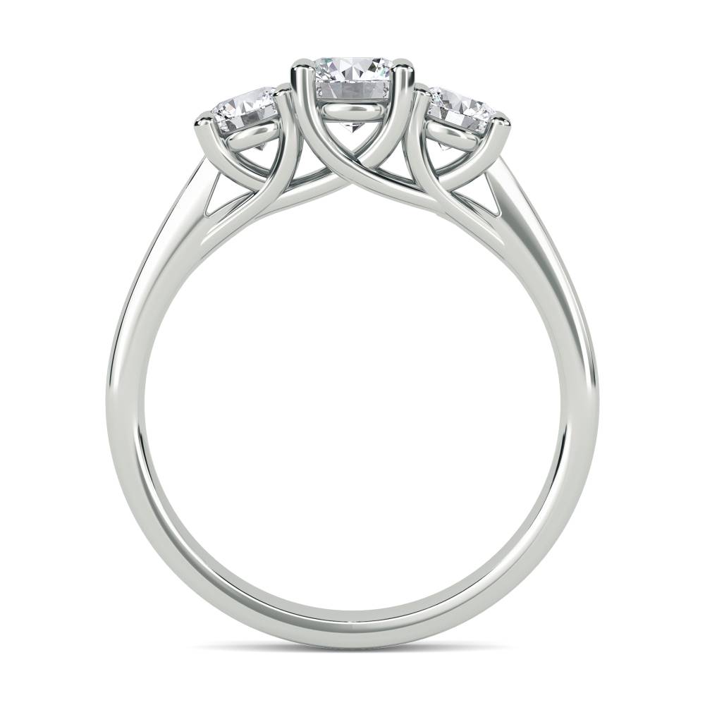 DHRX3390 Lavish Round Diamond Trilogy Ring W