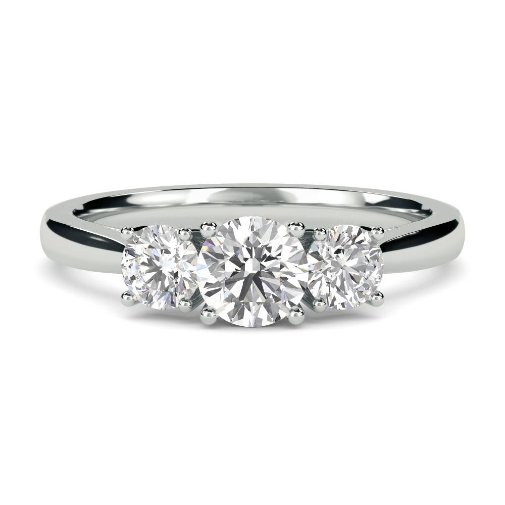 DHRX4902 Elegant Round Diamond Trilogy Ring W