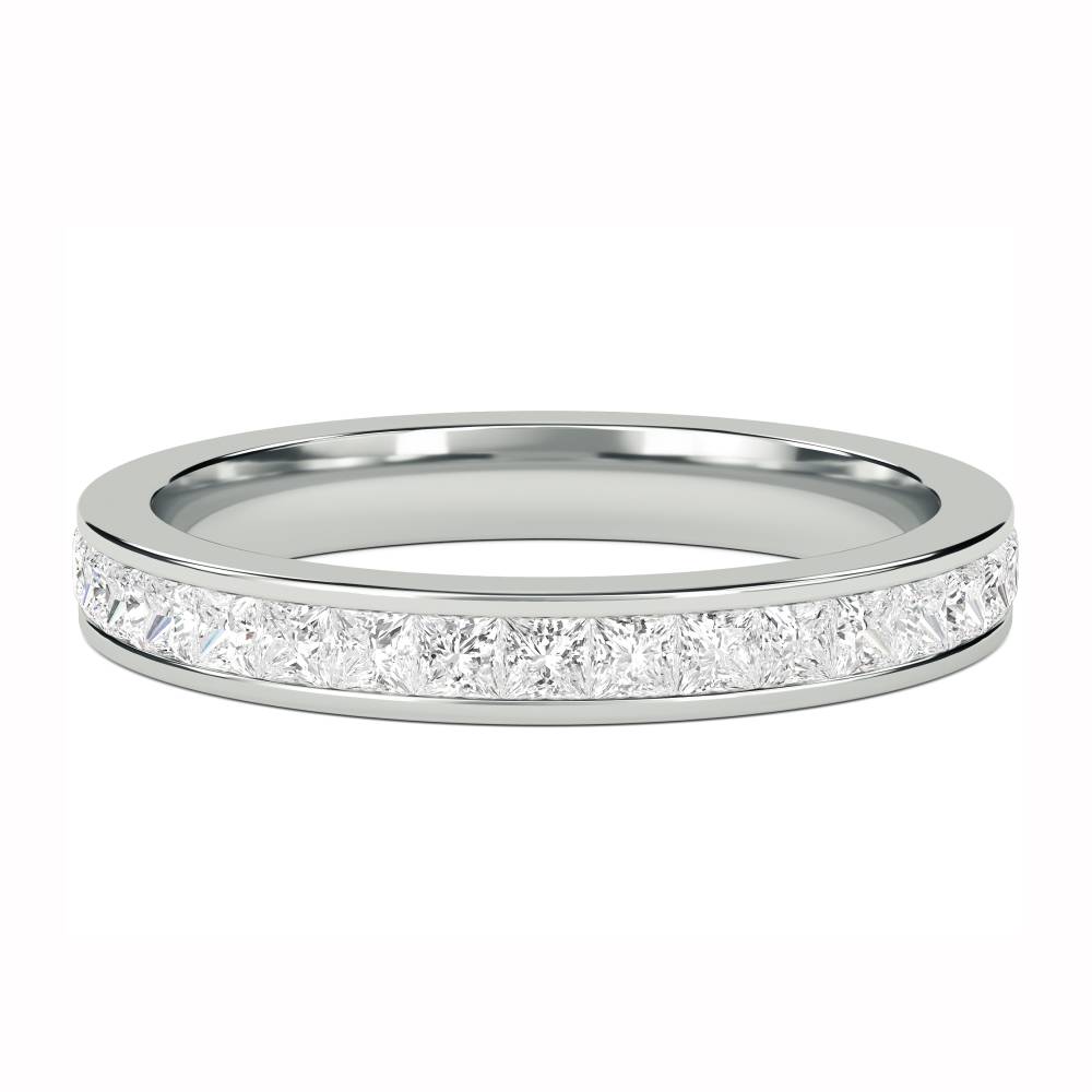1.00ct VS/FG Princess Diamond Cut Wedding Ring W