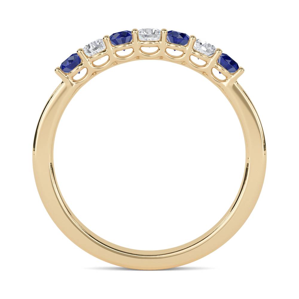 0.90ct Blue Sapphire And Diamond Eternity Ring Y