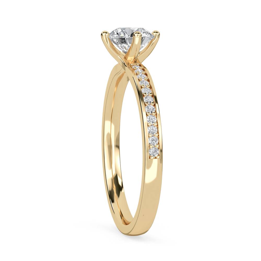 Shoulder Set Diamond Engagement Ring
 Y