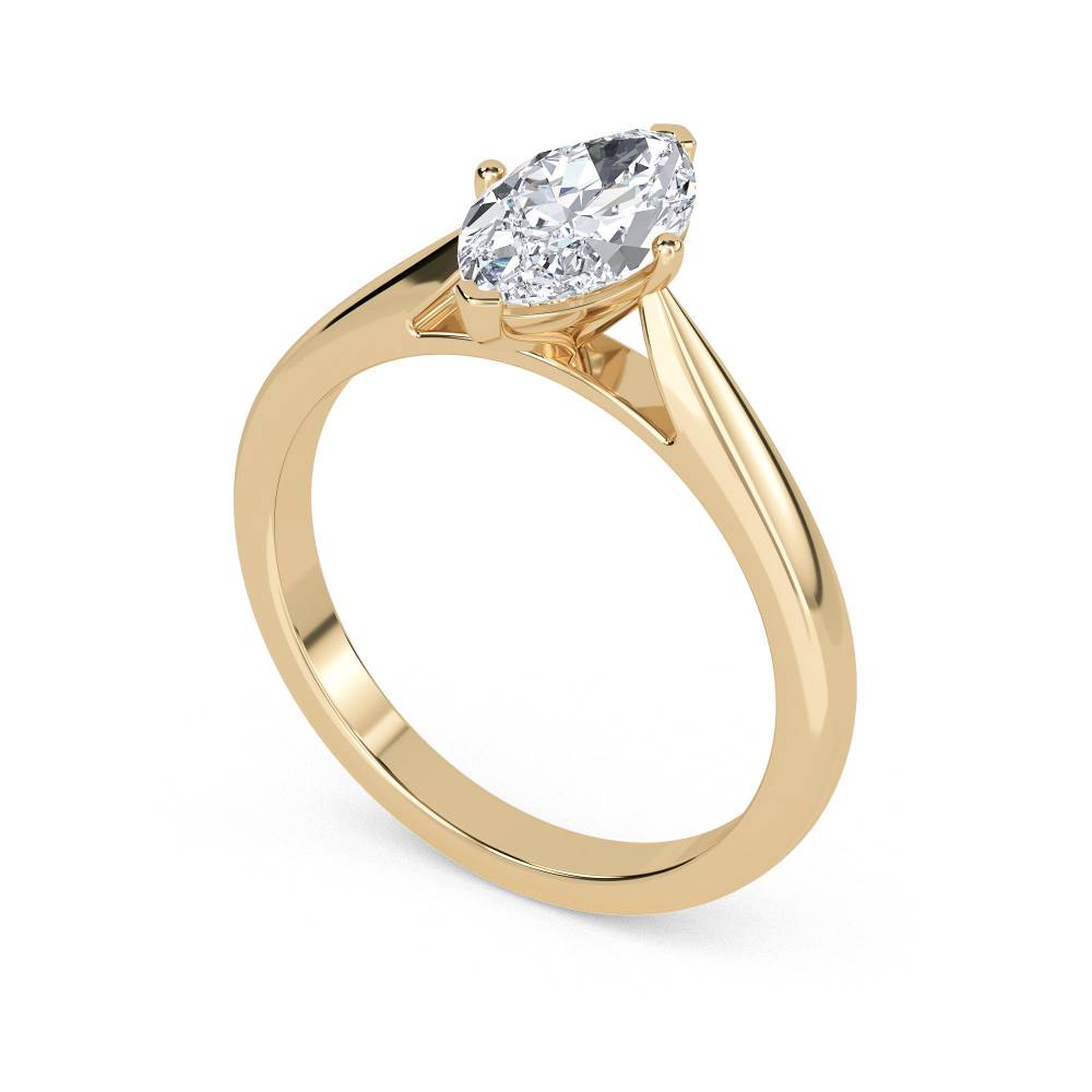 Classic Marquise Diamond Engagement Ring
 Y