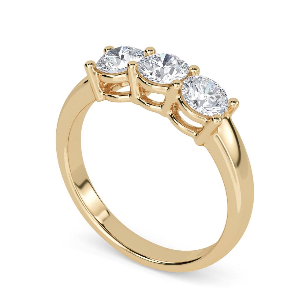 Traditional Round Diamond Trilogy Ring Y