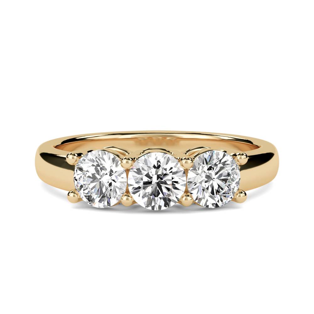 Traditional Round Diamond Trilogy Ring Y